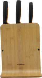 Fiskars 1057553 Bambus Design-Messerblock mit 3