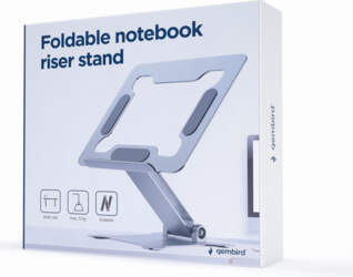 Gembird Foldable notebook riser stand silver