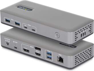 Stacija/replikators StarTech 3X MONITOR USB-C DOKS