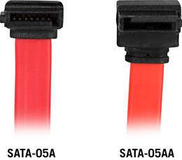 Cable DELTACO, SATA/SAS, angled, 0.5m