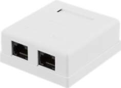 Unshielded network socket, Surface UTP 2xRJ45