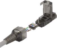 RJ45 plug Cat6A, unshielded, tool-less DELTACO