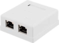 Shielded network socket, Surface UTP 2xRJ45