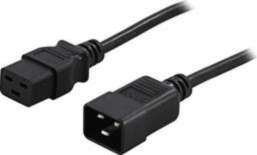 Power extension cable, straight IEC 60320
