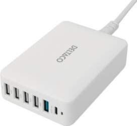 DELTACO Multi 6 USB lādētājs, 4x