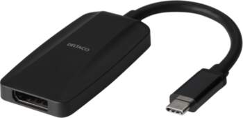 DELTACO USB-C - DP adapteris, USB-C