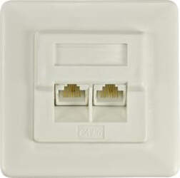 Unscreened wall socket for mounting in