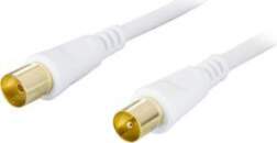 DELTACO antenna cable, 75 Ohm, ferrite