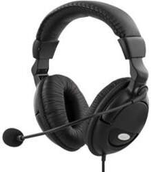 DELTACO headset with microphone, volume control