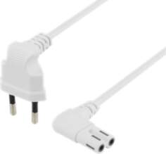 DELTACO cable, 0.5m, angled CEE