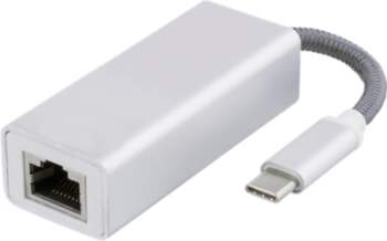 DELTACO USB-C network adapter, Gigabit, 1xRJ45