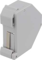 Keystone holder for DIN rail, shielding