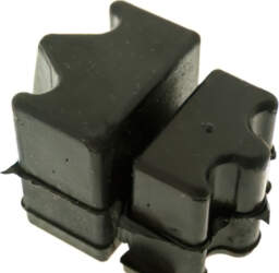 Rubber damper for engine mounting bracket
