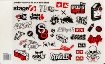 Sticker Set Stage6 A4 red S6-0504/RE
