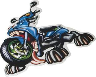 Standard Parts Uzlīme Angry Racing Scooter