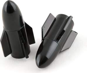Vārstu vāciņi STR8 Rocket melni STR-545