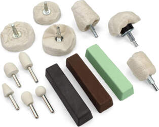 Polishing set with paste for hard