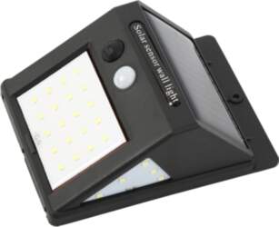 Solar wall light with motion sensor