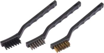 Wire brush with plastic handle set
