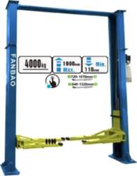 Two post lift with electromagnetic release