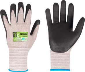 Work gloves from cuts, nitrile foam