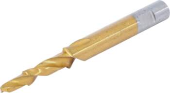 Step drill titanium-nitride for glow plugs