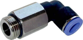 L-type quick push-in connector with external