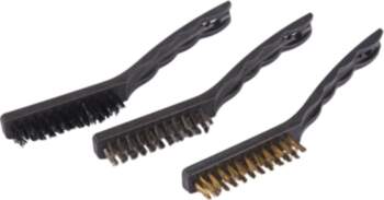 Wire brush with plastic handle set