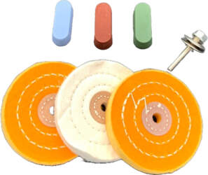 Polishing set with paste for hard