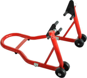 Motorcycle support stand for front wheel