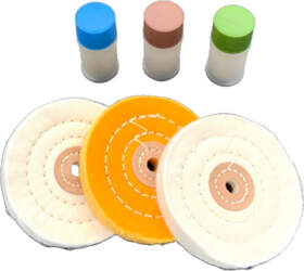 Polishing set with paste for hard