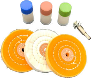 Polishing set with paste for hard