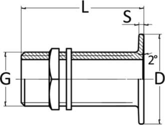 Osculati Flush threaded seacock chromed brass