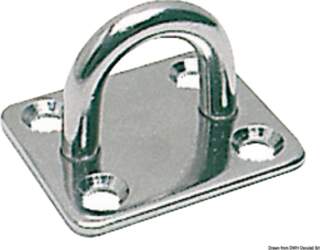 Osculati SS rectangular plate w/ring 5