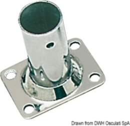 Osculati Rectangular plate base AISI316 90°