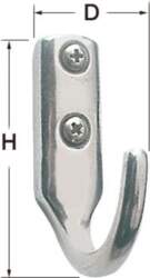 Osculati Polished SS hook 33x53 mm