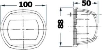 Osculati Classic 12 black/white bow navigation