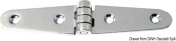 Osculati Hinge, long wing polished SS