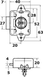 Osculati MEDIUM push button spring lock