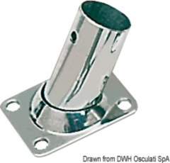 Osculati Rectangular plate base AISI316 60°