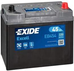 Akumulators Exide EB454 45Ah, 300A, (-