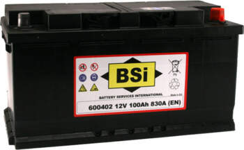 Akumulators BSI 100Ah, 830A, (- +)