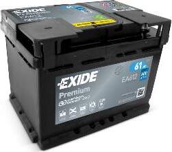 Akumulators Exide EA612 61Ah, 600A, (-