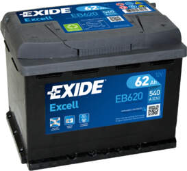 Akumulators Exide EB620 62Ah, 540A, (-