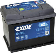 Akumulators Exide EB621 62Ah, 540A, (+