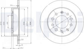 Bremžu diski DELPHI BG3862