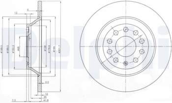 Bremžu diski DELPHI BG3956C