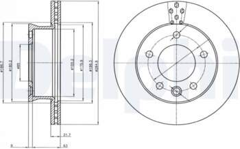 Bremžu diski DELPHI BG4067