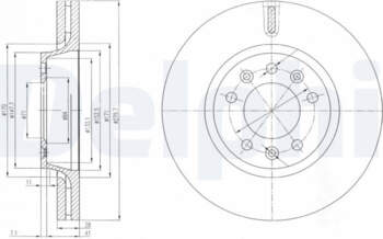 Bremžu diski DELPHI BG4084