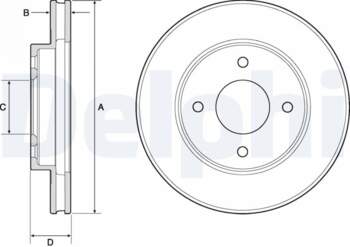 Bremžu diski DELPHI BG4742C